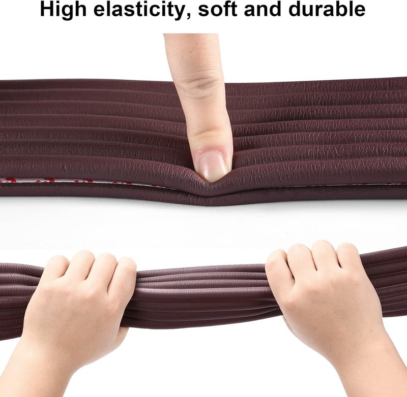 Dovesail Baby Proofing Edge Corner Protector, 16.4 ft Edge Guards Padding with 3M Adhesive, Extra-Wide Soft Rubber Foam Padding, Furniture,Sharp Edge Safety Corner Edge Bumper Guard-Brown - Image 4